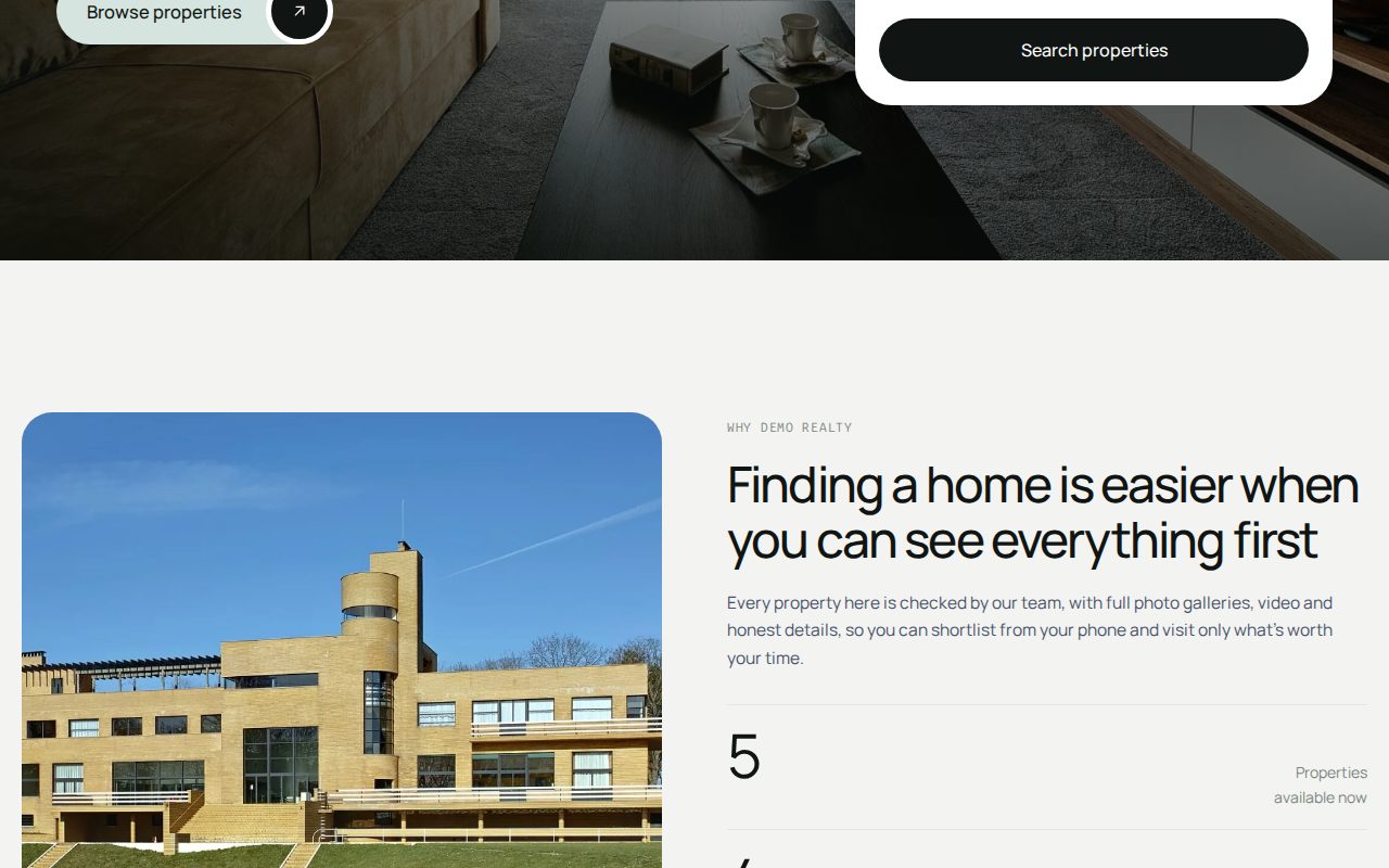 Example agency page